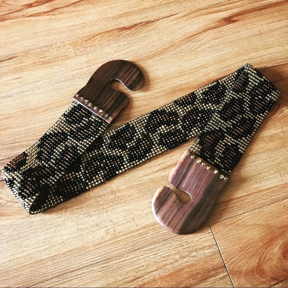 Vintage Beaded Waist Belt